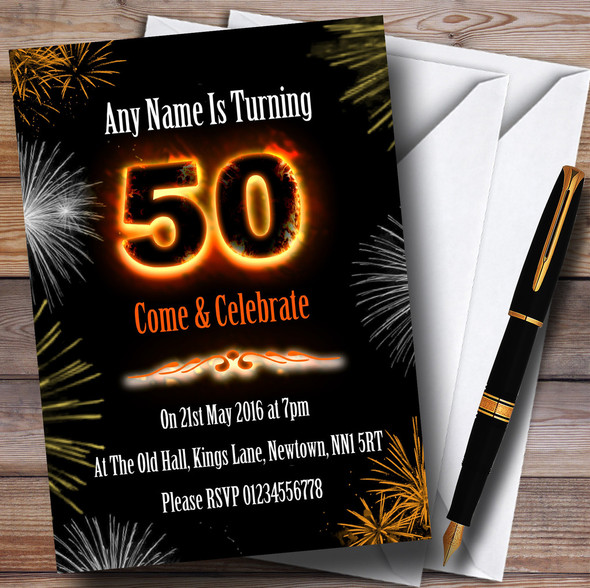 50th birthday invitation wording for men