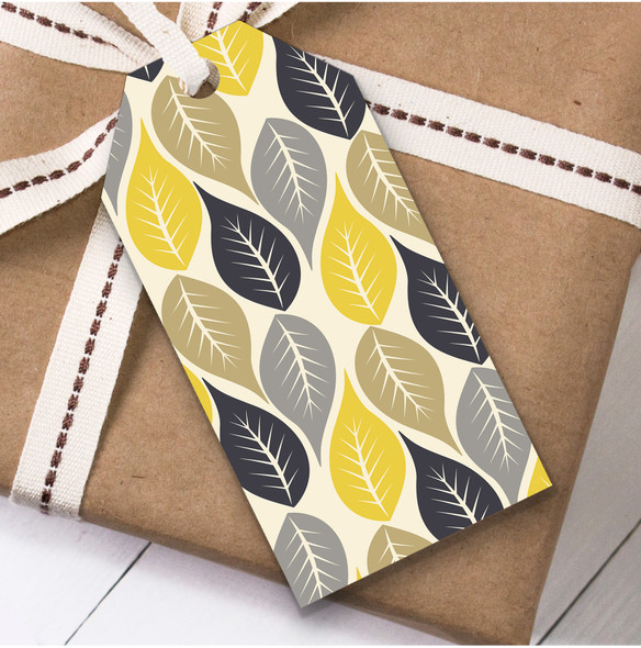 Autumnal Falling Leaves Birthday Present Favor Gift Tags