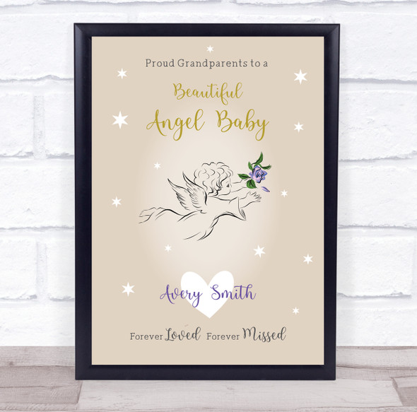 Grandparents Baby Loss Miscarriage Infant Loss Memorial Quote Angel Print