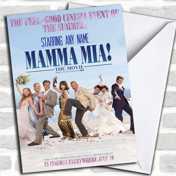 Spoof Mama Mia Movie Film Poster Personalized Birthday Card