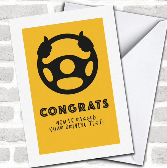 Hands Steering Wheel Congrats You've Passed Driving Test Personalized Card