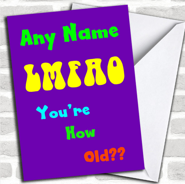 Lmao Funny Personalized Birthday Card