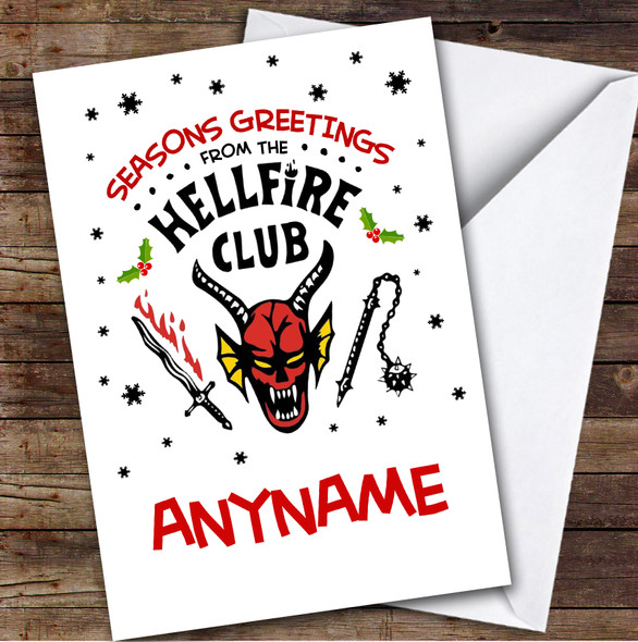 Hellfire Club Personalized Kids Children's Christmas Card