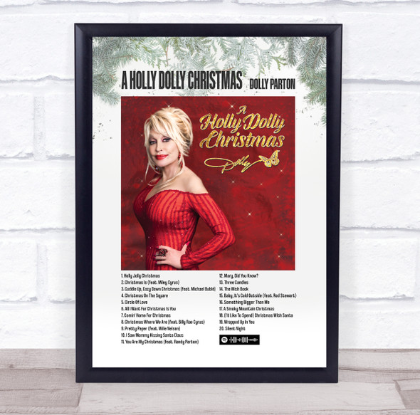 Dolly Parton A Holly Dolly Christmas Music Polaroid Vintage Music Wall Art Poster Print