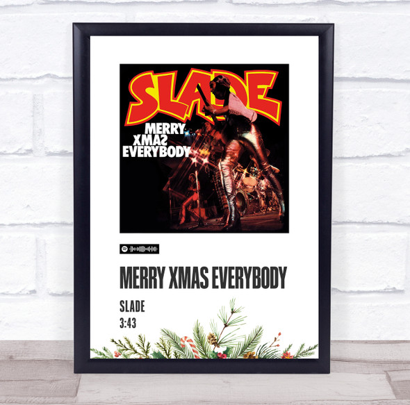 Slade Merry Christmas Everybody Christmas Single Polaroid Vintage Music Wall Art Print