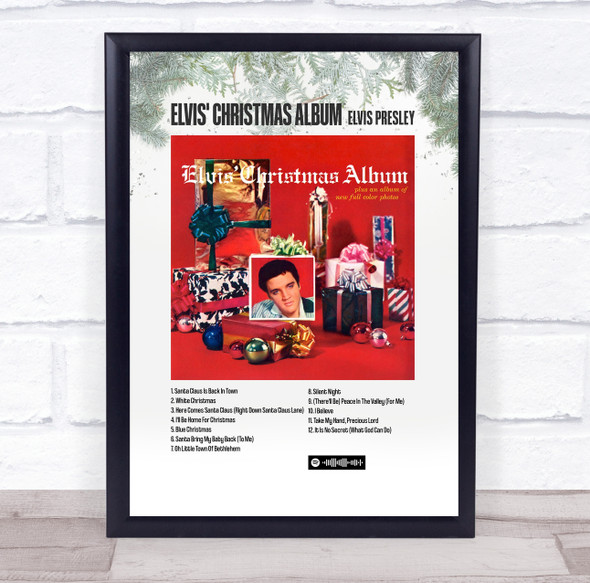 Elvis Christmas Album Elvis Presley Music Polaroid Vintage Music Wall Art Poster Print