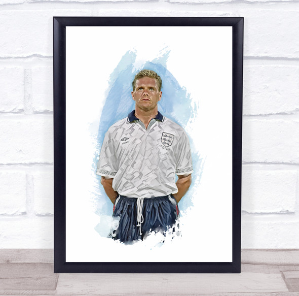 Footballer Paul Gascoigne Football Player Watercolor Wall Art Print