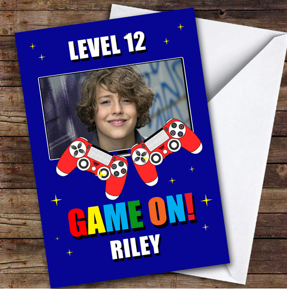 PlayStation Any Age Unlocked Photo Kids Personalized Children's Birthday Card