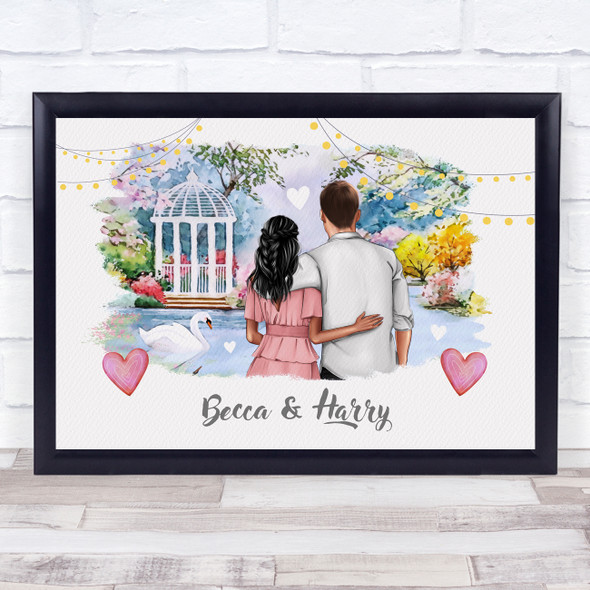 Garden Romantic Gift For Him or Her Personalized Couple Print