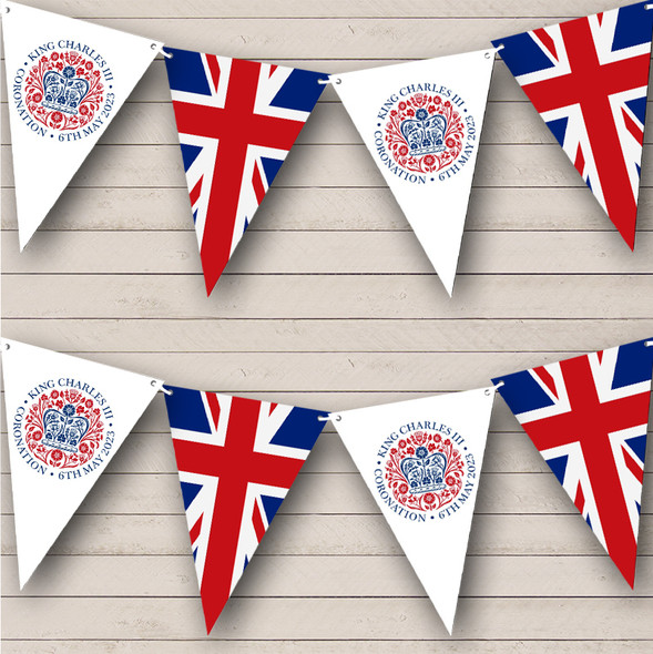 Union Jack Emblem His Majesty King Charles Coronation Flag Banner Bunting