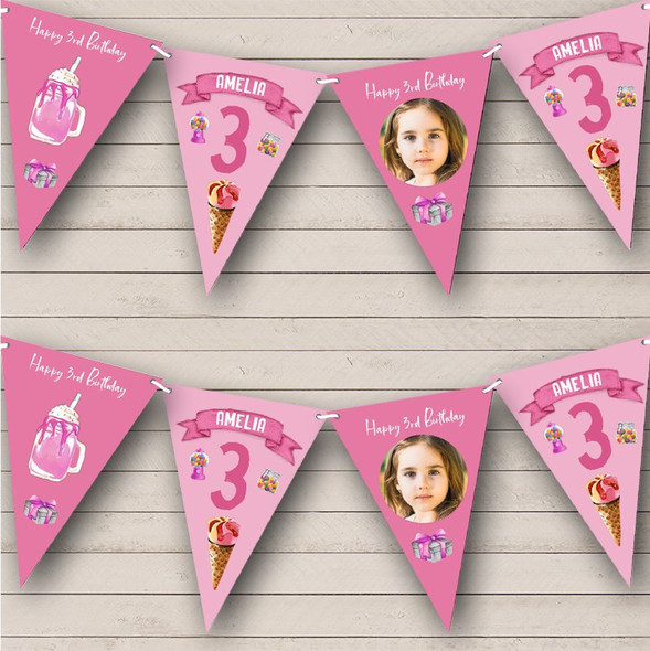 Ice Cream Ribbon Bunting - FREE Shipping - The Party Teacher