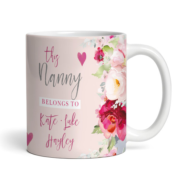 This Nanny Belongs To Photo Flower Birthday Gift Mother's Day Personalized Mug