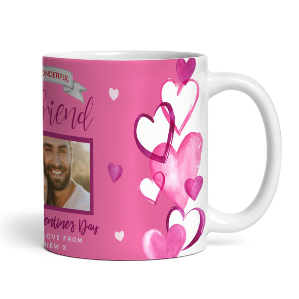 Girlfriend Pink Heart Photo Valentine's Day Gift Personalized Mug