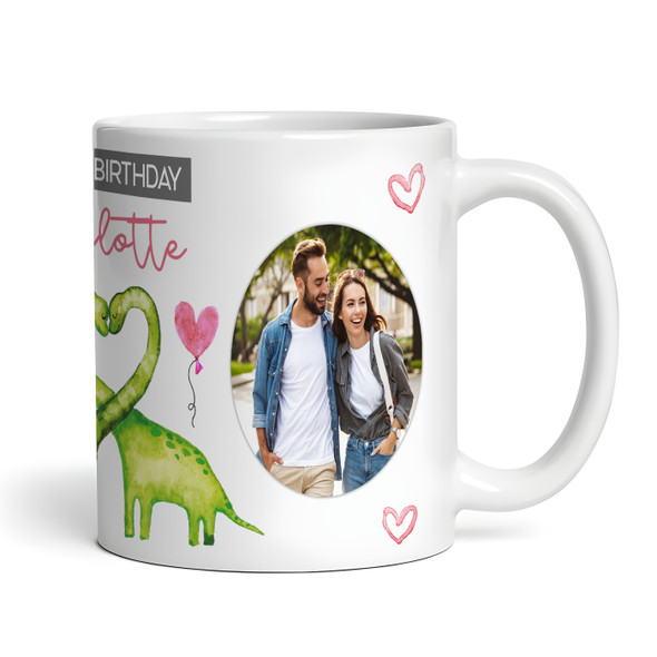 Cute Dinosaur Birthday Gift For Husband For Wife Photo Personalized Mug