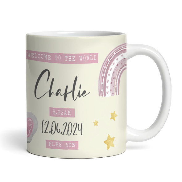 New Baby Girl Elephant Photo Yellow Tea Coffee Cup Custom Gift Personalized Mug