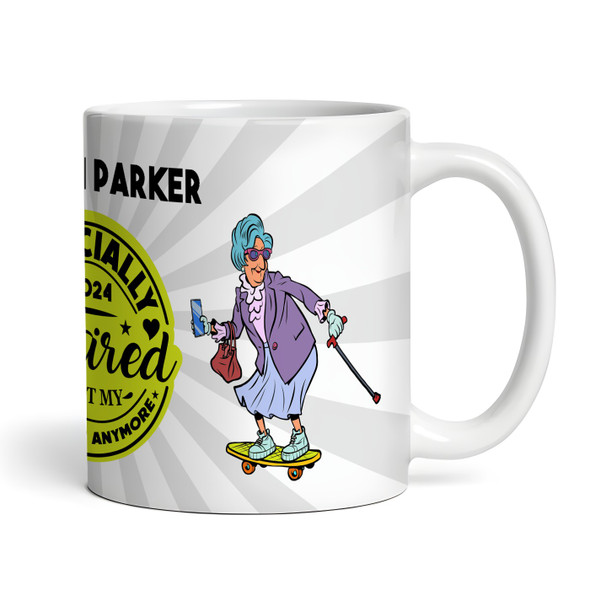 Officially Retired Retirement Gift For Her Funny Hero Personalized Mug