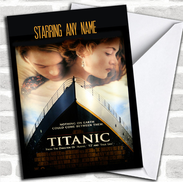 Spoof Titanic Movie Poster Funny Personalized Birthday Card