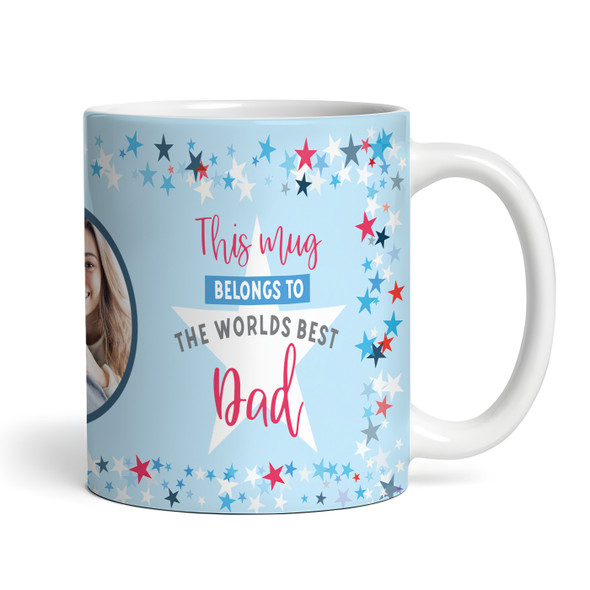 Worlds Best Dad Gift For Dad Star Photo Tea Coffee Cup Personalized Mug