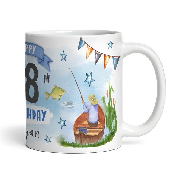 18th Birthday Gift Fishing Present For Angler For Him Photo Personalized Mug