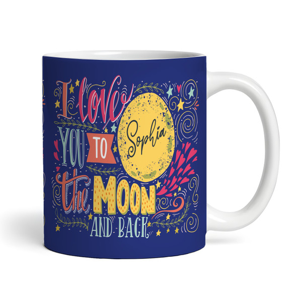 I Love You To The Moon And Back Romantic Gift Valentine's Day Personalized Mug