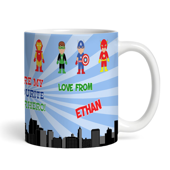 Daddy Gift You're My Favourite Superhero Tea Coffee Personalized Mug