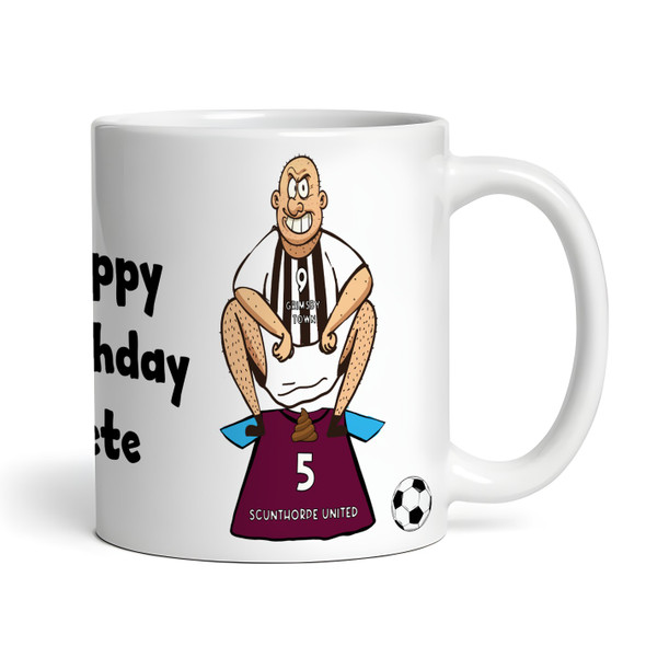 Grimsby Shitting On Scunthorpe Funny Soccer Gift Team Rivalry Personalized Mug
