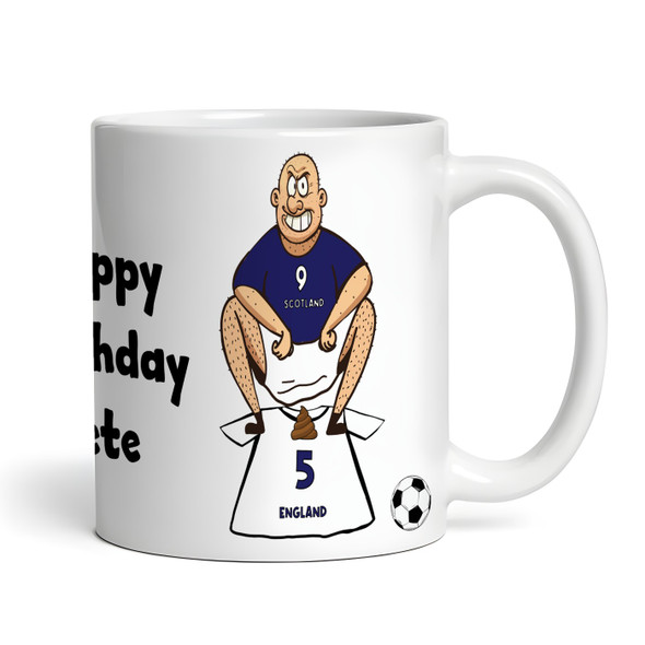 Scotland Shitting On England Funny Soccer Gift Team Rivalry Personalized Mug