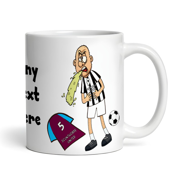 Grimsby Vomiting On Scunthorpe Funny Soccer Gift Team Rivalry Personalized Mug