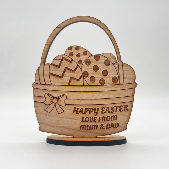 Happy Easter Basket Keepsake Ornament Engraved Personalized Gift