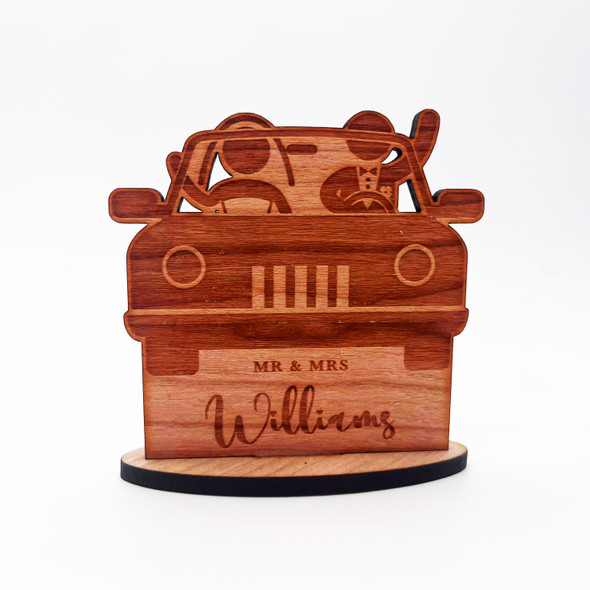 Wood Wedding Day Car Congratulations Just Married Keepsake Personalized Gift