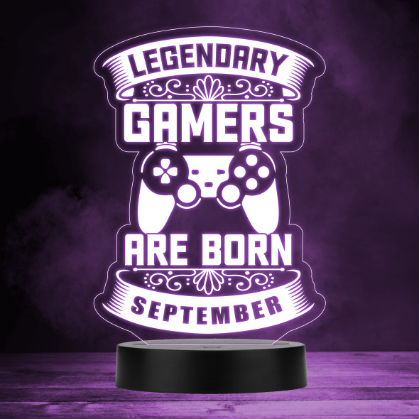 Video Gaming Gamers Birthday September Personalized Gift RGB Lamp Night Light