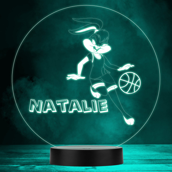 Basketball Lola Bunny Loony Tunes Kids Personalized Gift MultiColor Lamp Night Light