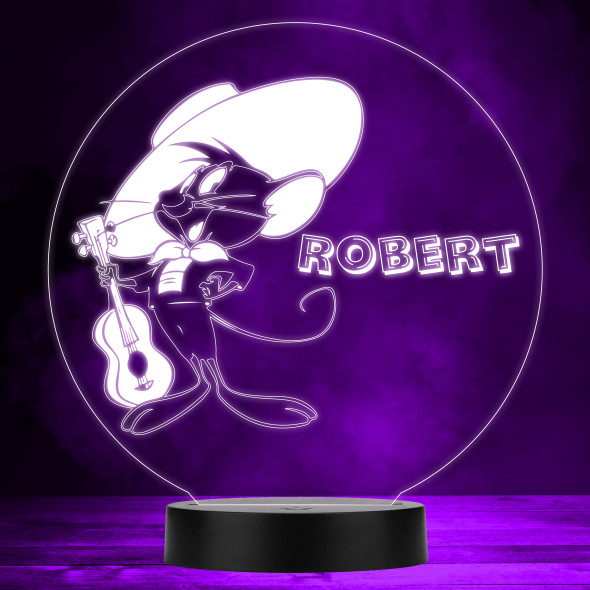Guitar Speedy Gonzales Looney Tunes Kids Personalized Gift RGB LED Lamp Night Light