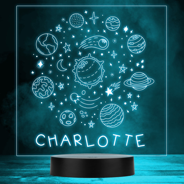 Astronomy Solar System Stars & Planets Personalized Gift MultiColor Lamp Night Light