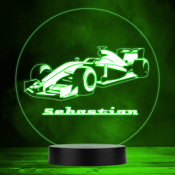 Racing Cars Silhouette Motorsport Fan Personalized Gift MultiColor Lamp Night Light