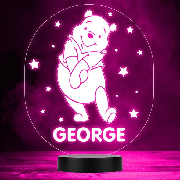 Winnie-the-Pooh Bear Cute Kids Character Stars LED Lamp Personalized Gift Night Light
