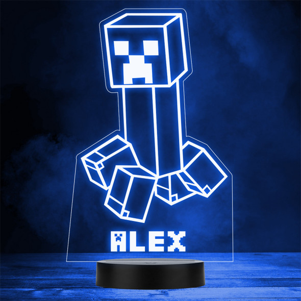 Minecraft Game Character Creeper Gaming LED Lamp Personalized Gift Night Light