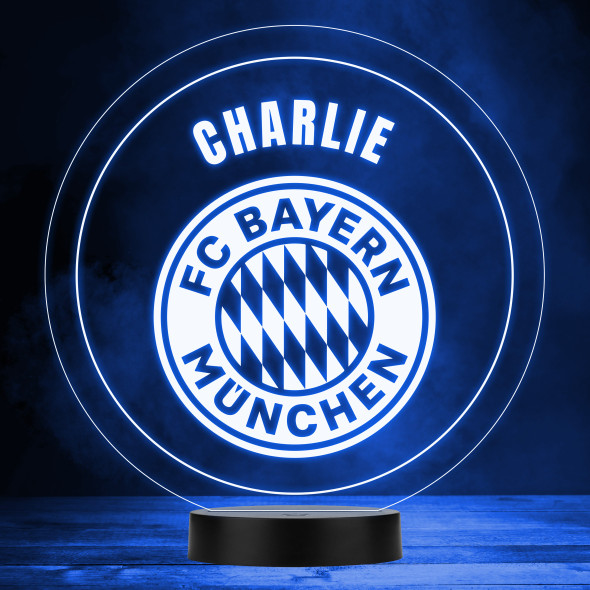 FC Bayern Munich English Football Soccer Club Sports Fan Round LED Lamp Color Night Light