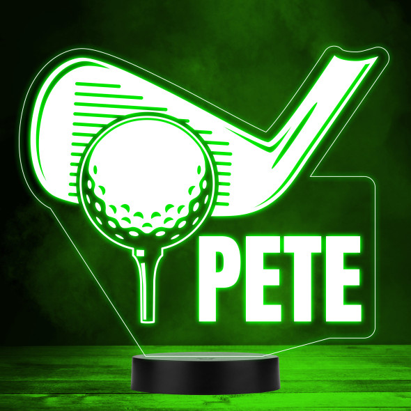 Golf Club & Ball Golfer Sports Fan Personalized Gift Color Changing Lamp Night Light