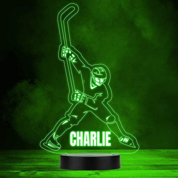 Ice Hockey Player Sports Fan Personalized Gift Color Changing Lamp Night Light