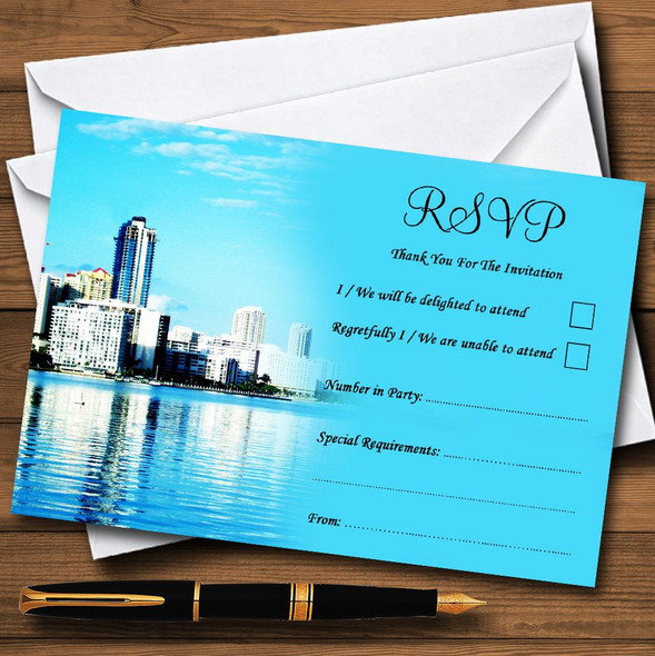 Miami Florida Personalized RSVP Cards