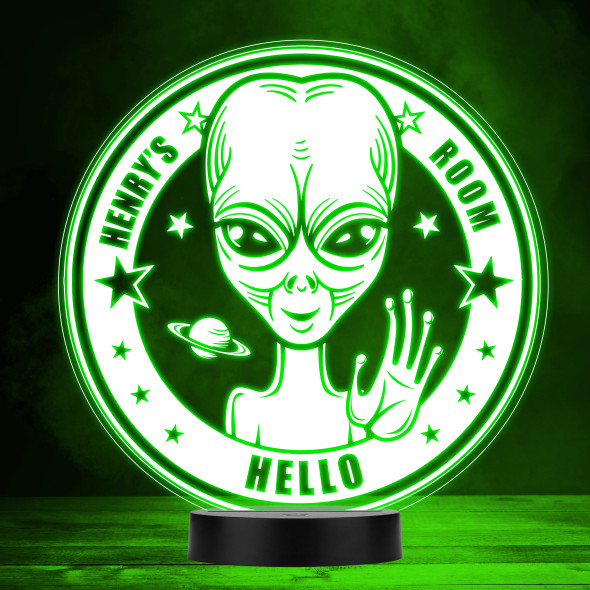 Waving Alien Planet & Stars LED Lamp Personalized Gift Night Light