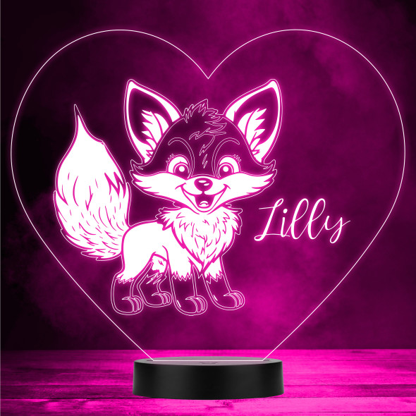 Cute Little Fox Animal Lover LED Lamp Personalized Gift Night Light