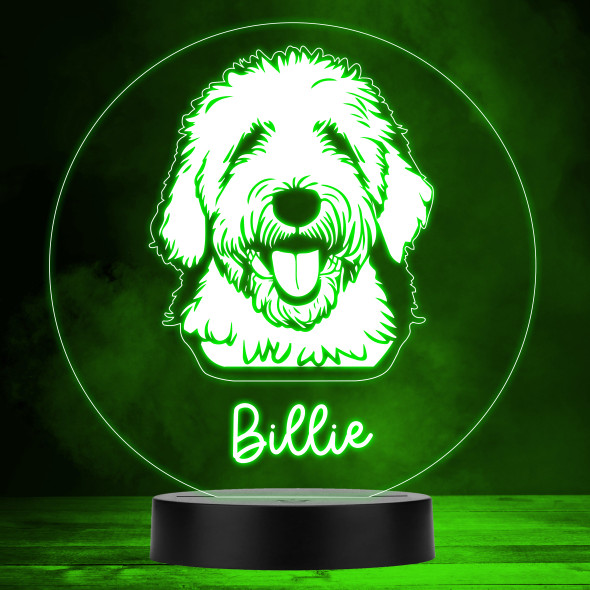 Old English Sheepdog Dog Pet MultiColor Personalized Gift LED Lamp Night Light