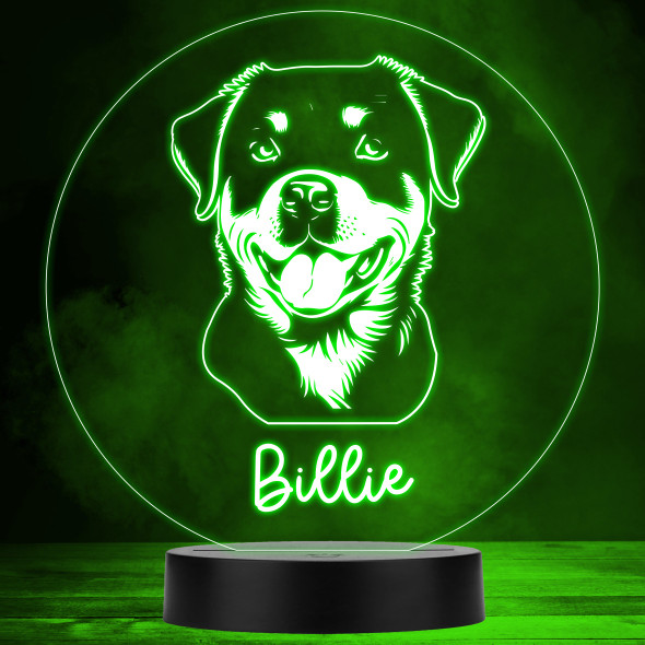 Rottweiler Dog Tongue Pet MultiColor Personalized Gift LED Lamp Night Light