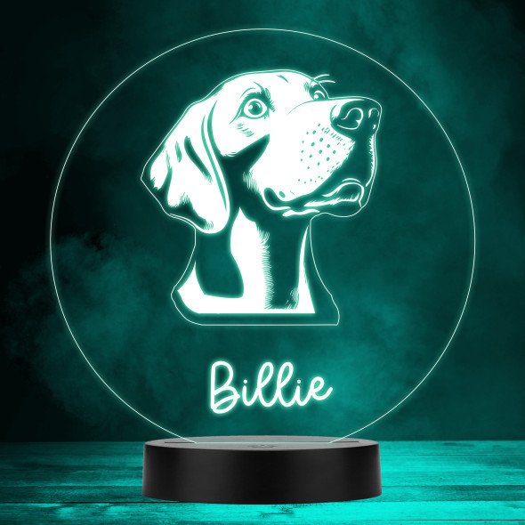 Weimaraner Dog Pet Silhouette MultiColor Personalized Gift LED Lamp Night Light