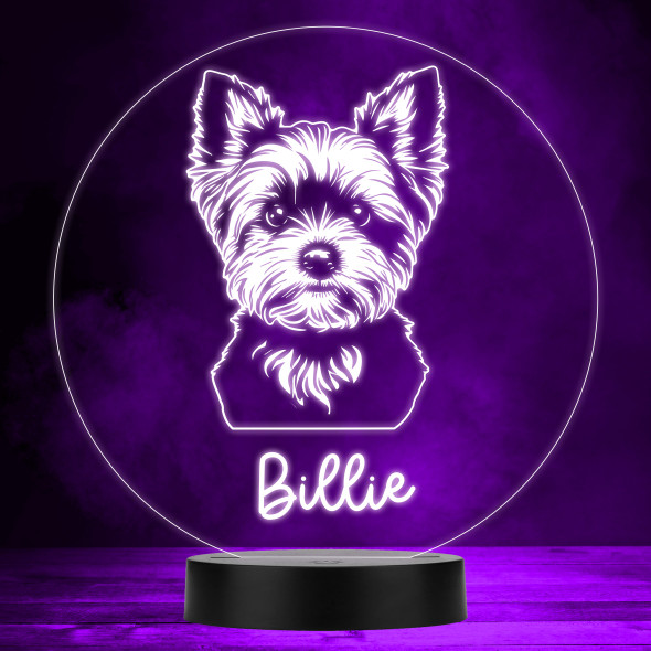 Yorkshire Terrier Dog Pet MultiColor Personalized Gift LED Lamp Night Light