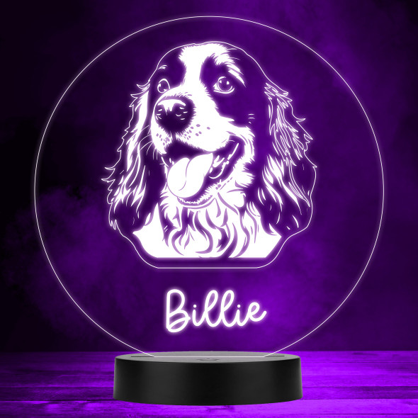 Cocker Spaniel Dog Pet MultiColor Personalized Gift LED Lamp Night Light