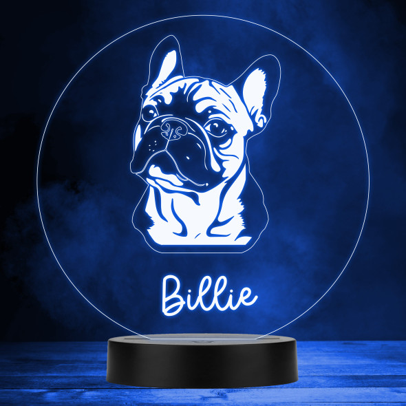 French Bulldog Dog Pet MultiColor Personalized Gift LED Lamp Night Light
