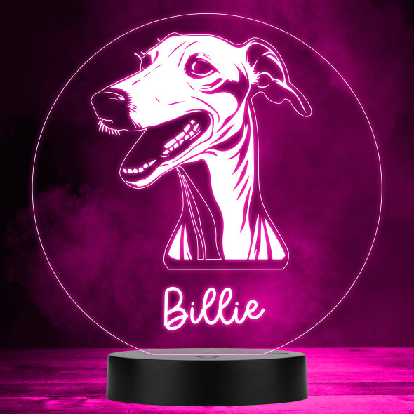 Greyhound Dog Pet Silhouette MultiColor Personalized Gift LED Lamp Night Light